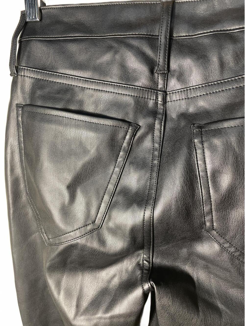 Hollister High Rise Flare Faux Leather Pants Women's 0 Black - Picture 5 of 7